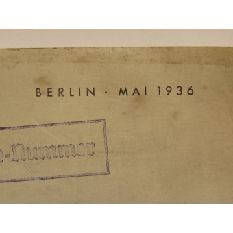 Zeitschrift Schönheit der Arbeit Berlin-Mai 1936 Jahrgang 1-Heft 1. Espenlaub militaria